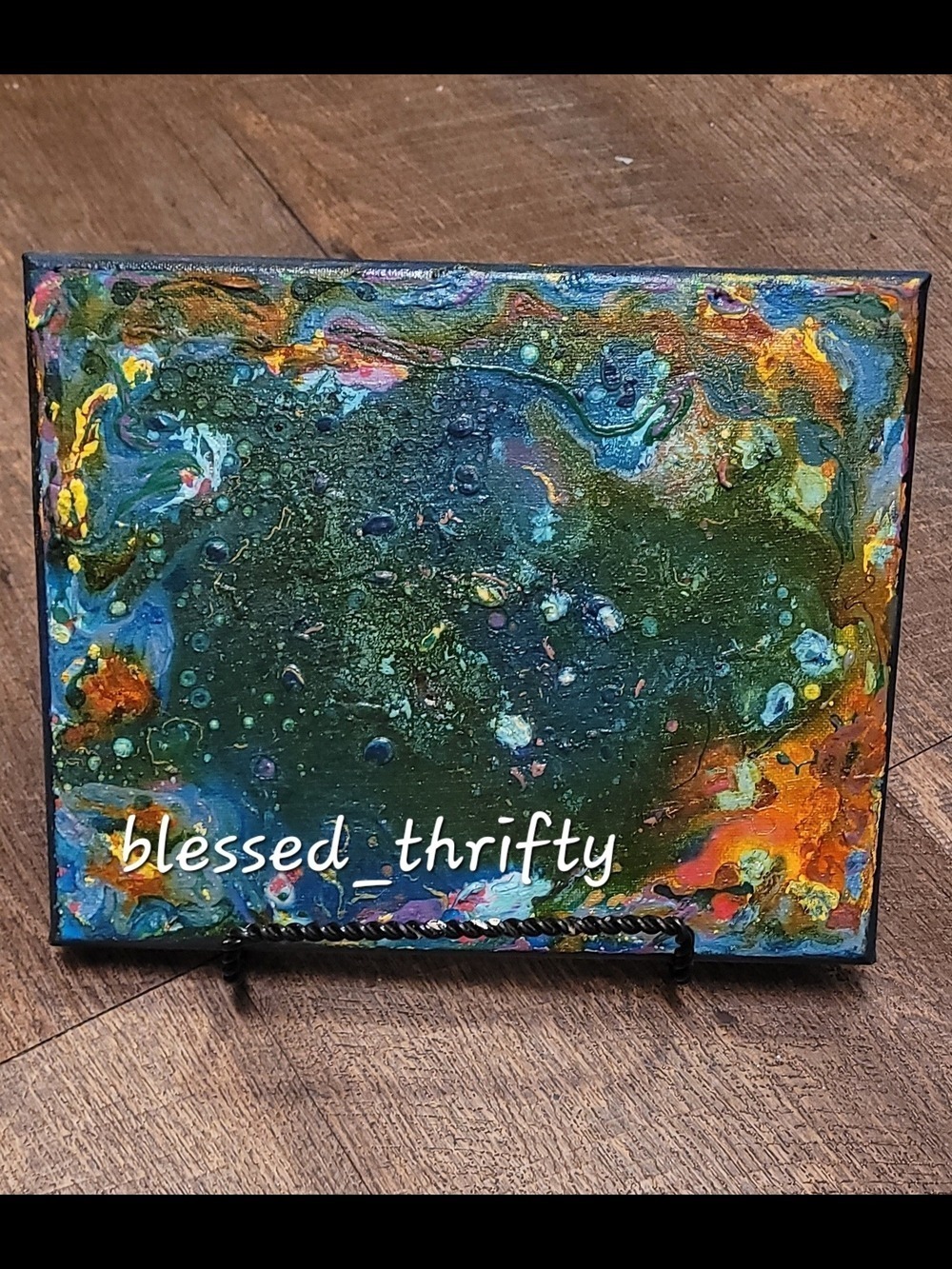 Abstract Fluid Art Canvas - Multicolor